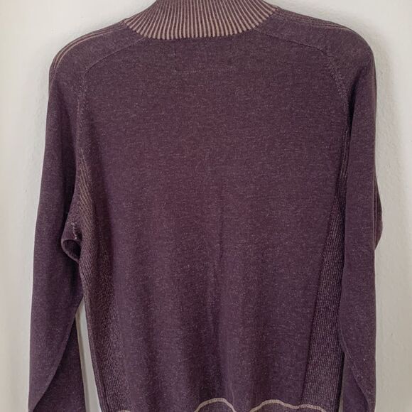 Carbon 2 Cobalt Mens Cotton Ribbed Knit Brown Quarter Zip Size XL - Picture 5 of 9